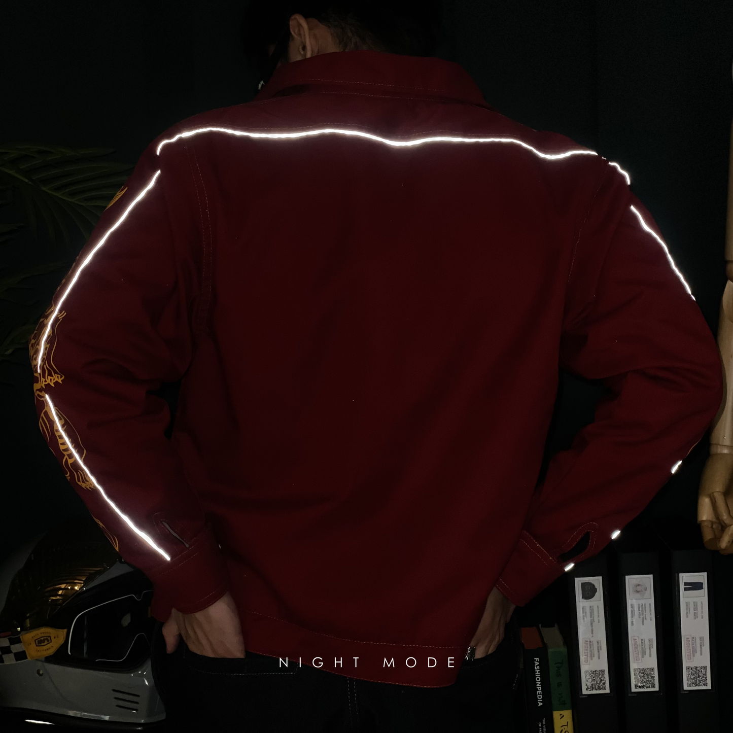 BUCCANEER PANTHERA TIGRIS PADDED-READY JACKET IN CRIMSON COLORWAY