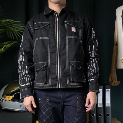 BUCCANEER WHITE FLAMES PADDED-READY JACKET