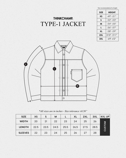 BUCCANEER IRONLINE DENIM TYPE-1 JACKET IN INDIGO BLUE - SCARLET TAG