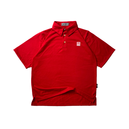 POLO CLUB | OVERSIZED POLO SHIRT IN DOMINANT RED