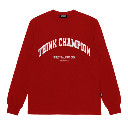 THINK CHAMPION UNV |  RED | LONGSLEEVE TEE