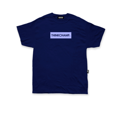 THINK CHAMP ボックスロゴ | パシフィックブルー | 半袖Tシャツ