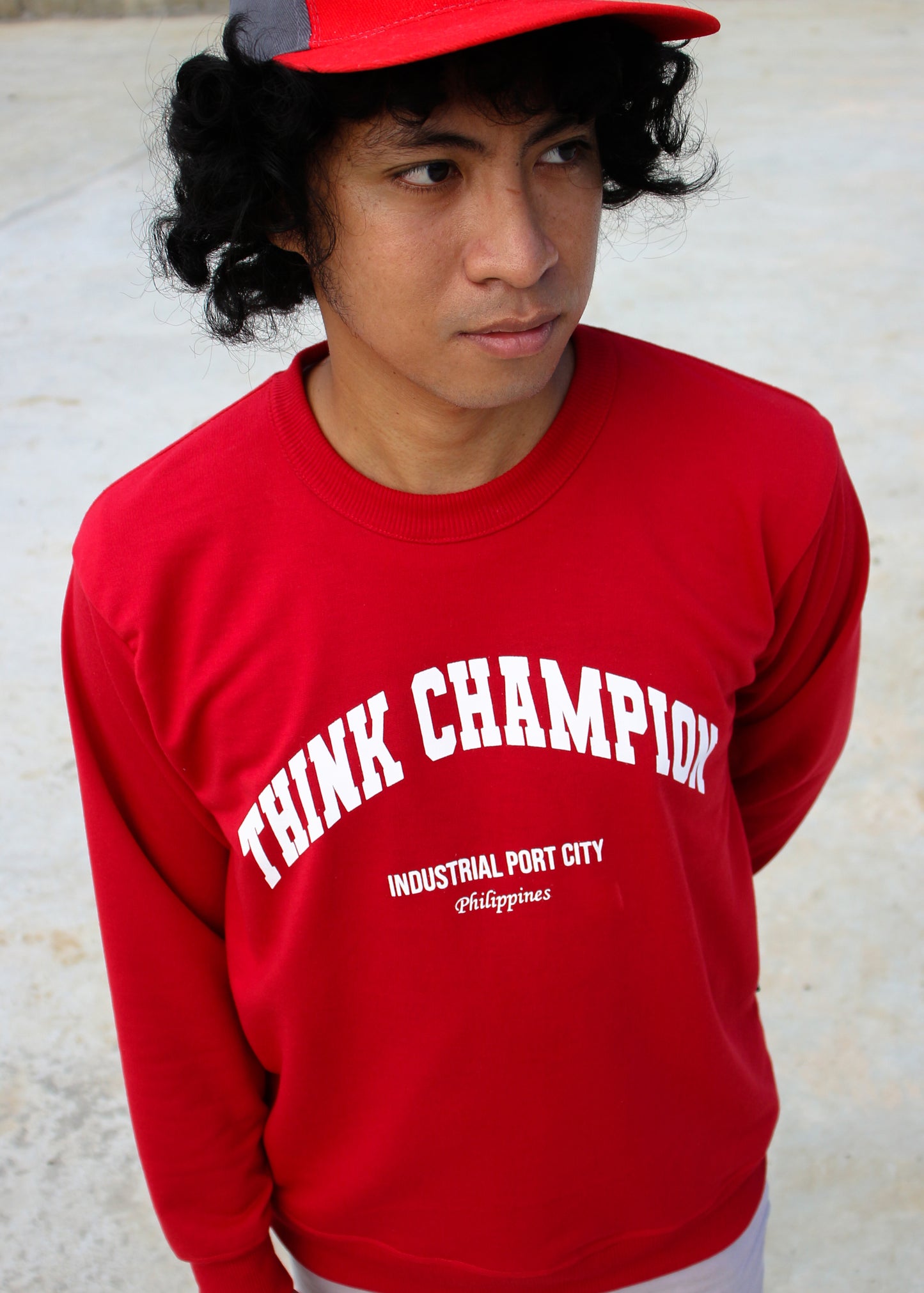 THINK CHAMPION UNV |  RED | LONGSLEEVE TEE